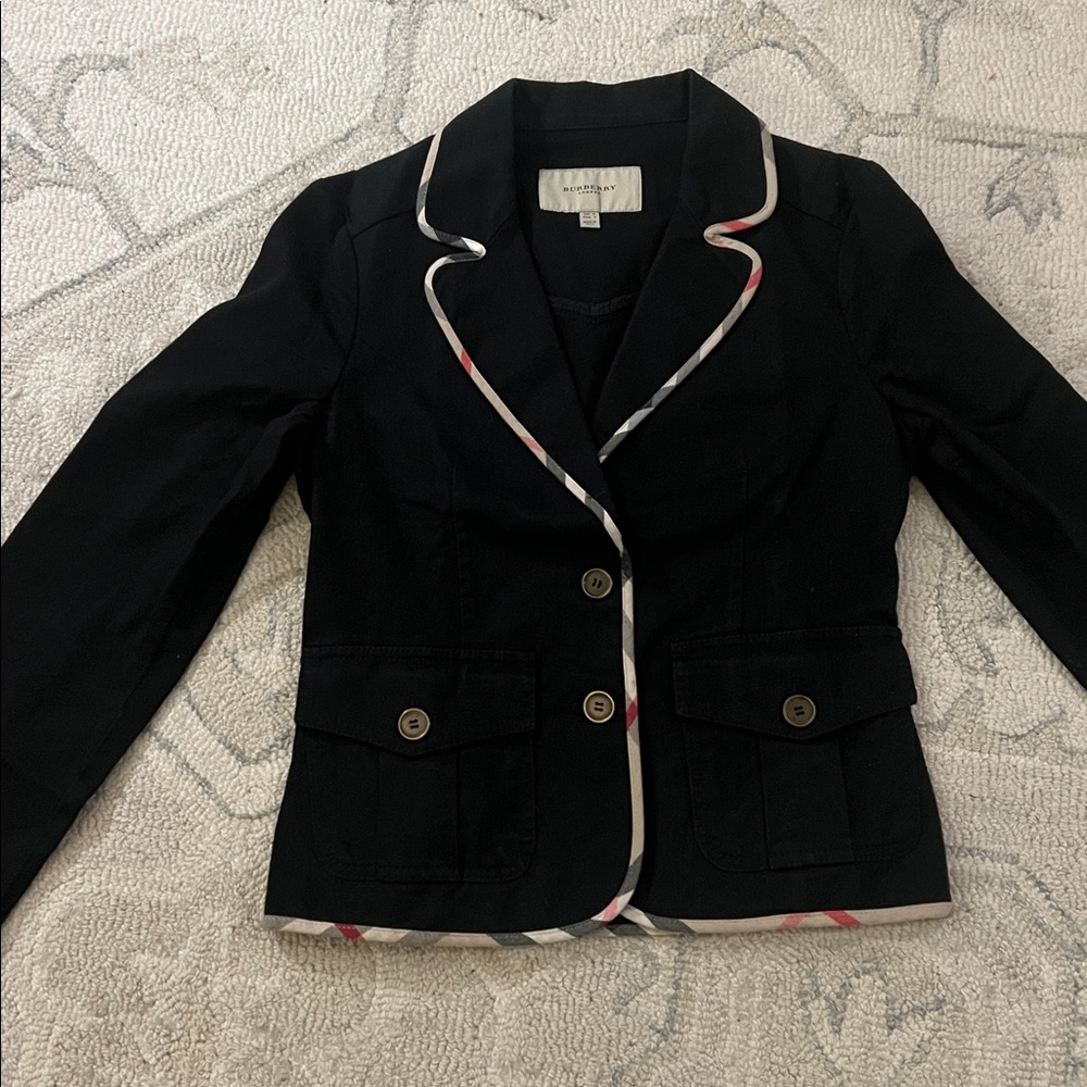 Burberry Black Blazer with Cream Piping - Picture 11 of 13